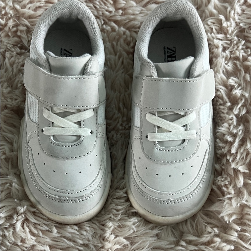 Zara Kids Cream Sneakers with Velcro